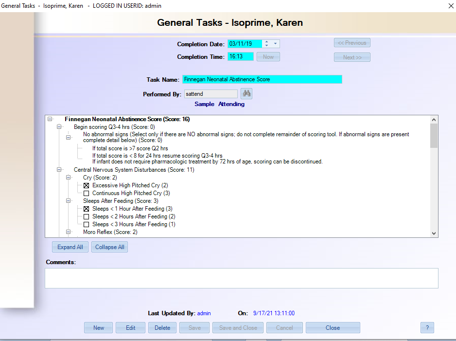 NNM NAS Score